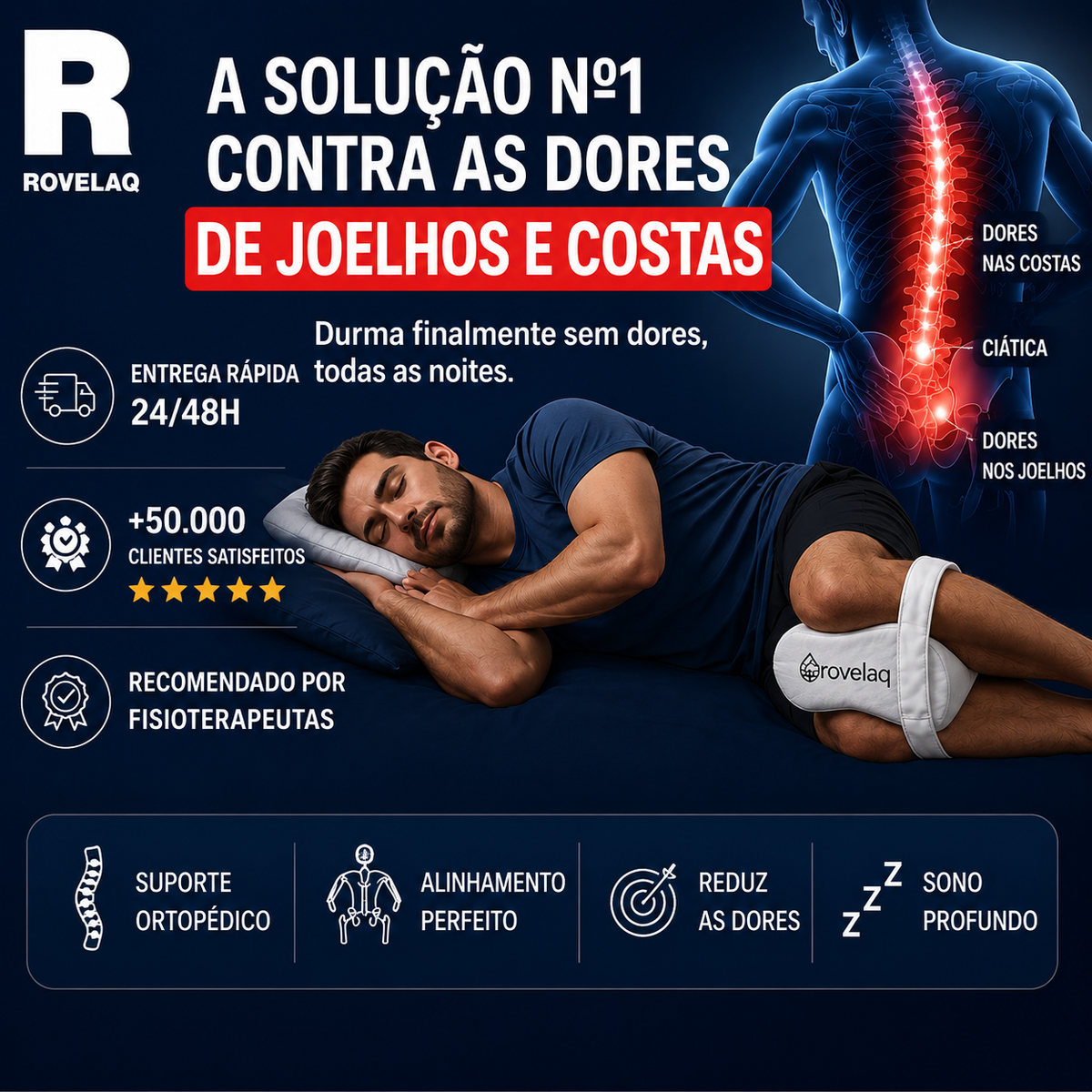 almofada para as pernas