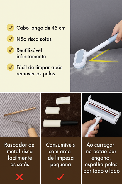 ✨ Escova anti-pêlos reutilizável – Especial para sofás e tecidos ✨