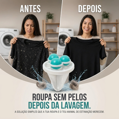 Kit de 2 Apanha-Pelos para Máquina de Lavar – Roupa Mais Limpa e Livre de Pelos